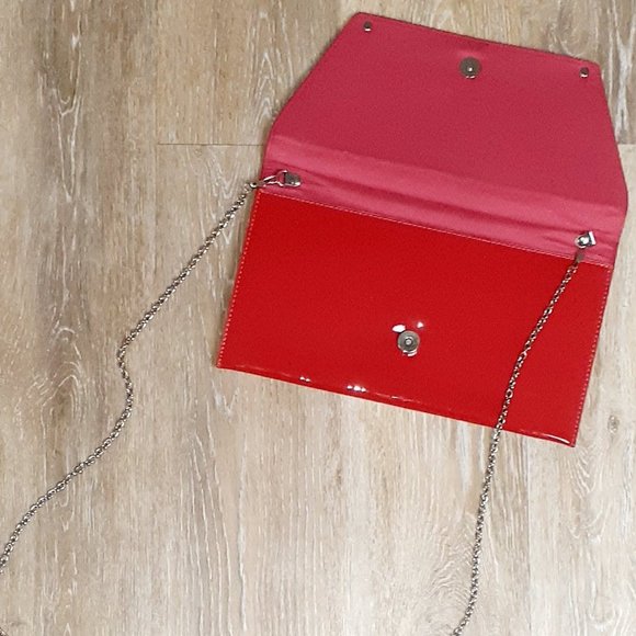 Red Patent leather Envelope Clutch/Shoulder purse - Picture 2 of 4